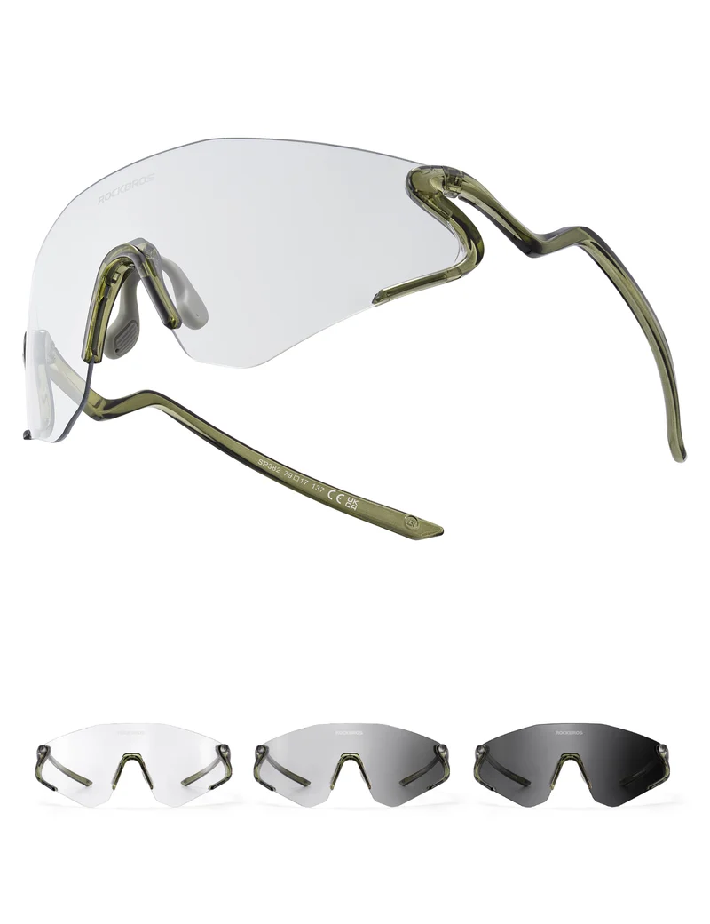 Photochrome Fahrradbrille mit UV400 Schutz