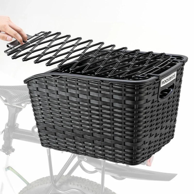 Fahrradkorb Hinten für Gepäckträger, mit ausziehbarem Deckel