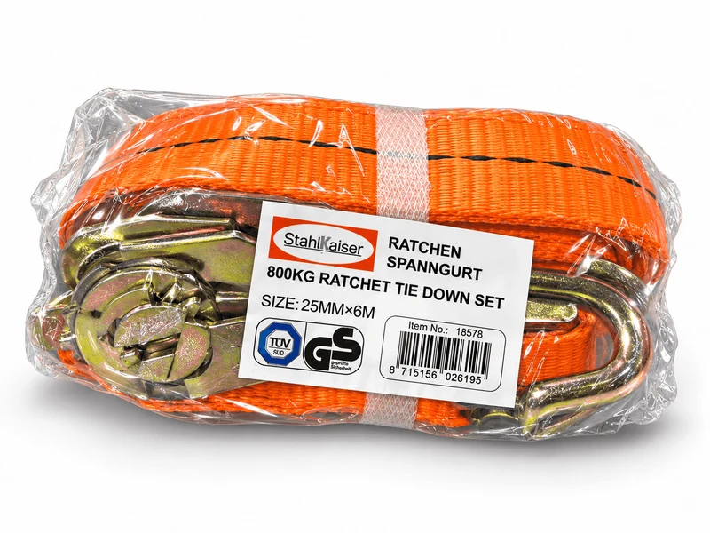 Stahlkaiser Spanngurt mit Ratsche 6m x 35 mm 800 Kg