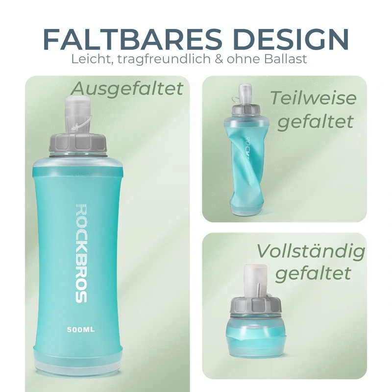 Faltbare Fahrrad Trinkflasche, Leicht BPA-frei