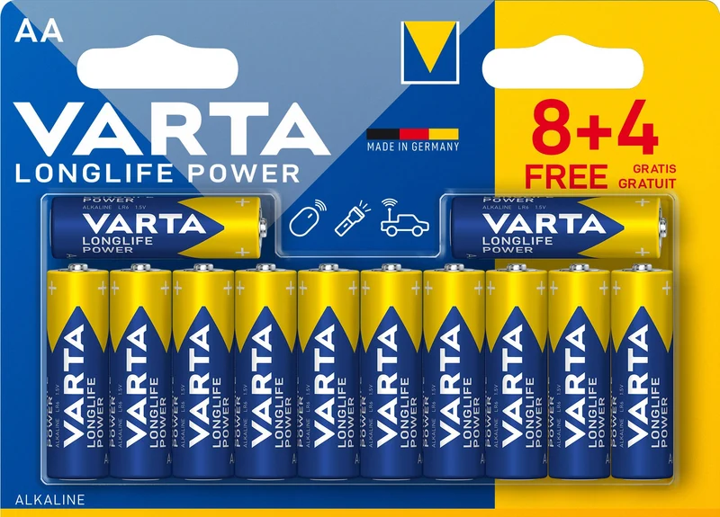 VARTA Longlife Power Batterien - AA - 8+4