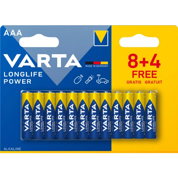 VARTA Longlife Power Batterien - AAA - 8+4