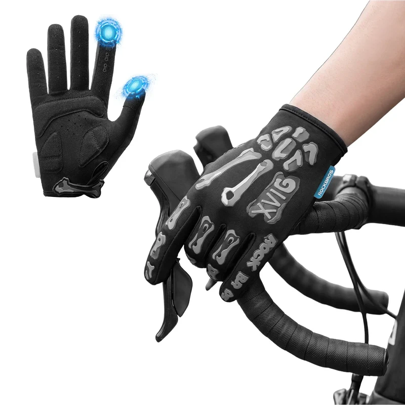 Gepolsterte Langfinger-Fahrradhandschuhe