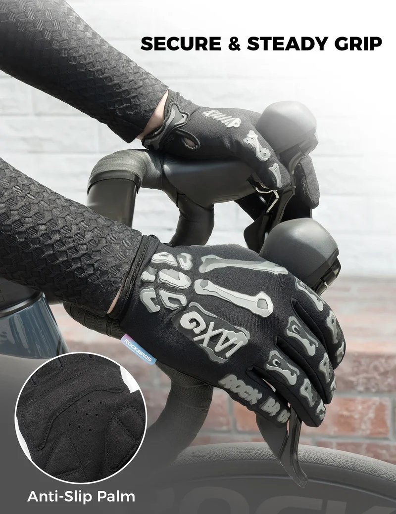 Gepolsterte Langfinger-Fahrradhandschuhe