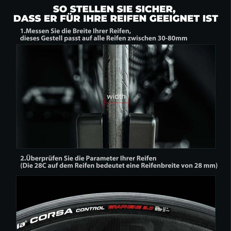 ROCKBROS Fahrrad Parkständer, verstellbare Fahrradständer für 26–80 mm 2 pcs