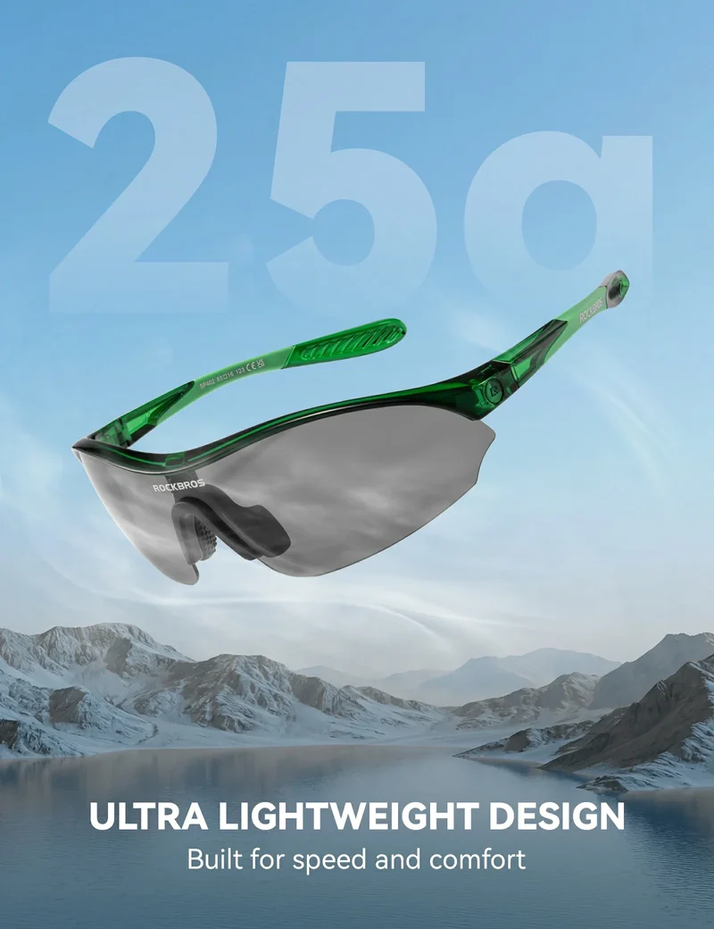 Sport-Radfahrsonnenbrille mit 3 austauschbaren UV400-Gläsern