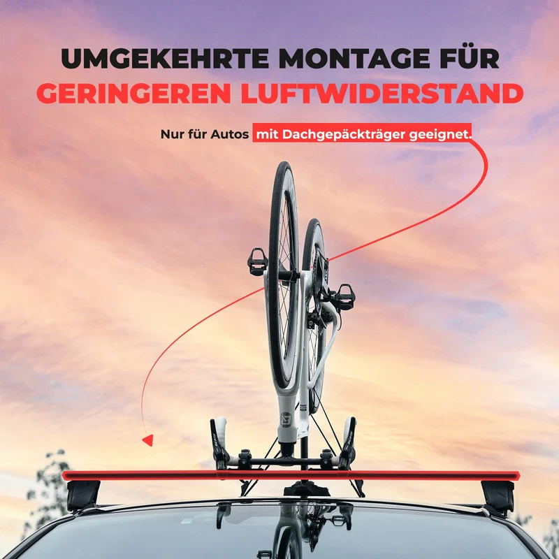 Fahrradträger Umgekehrte Dachträger für das Auto