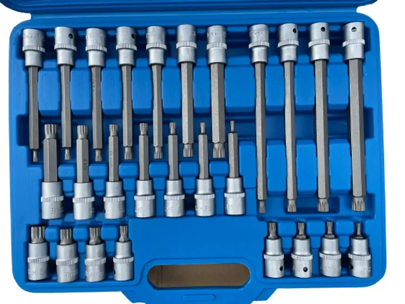 Stahlkaiser 26 tlg. Innen Vielzahn 1/2" Steckschlüsselsatz Set Bit Extra Lang
