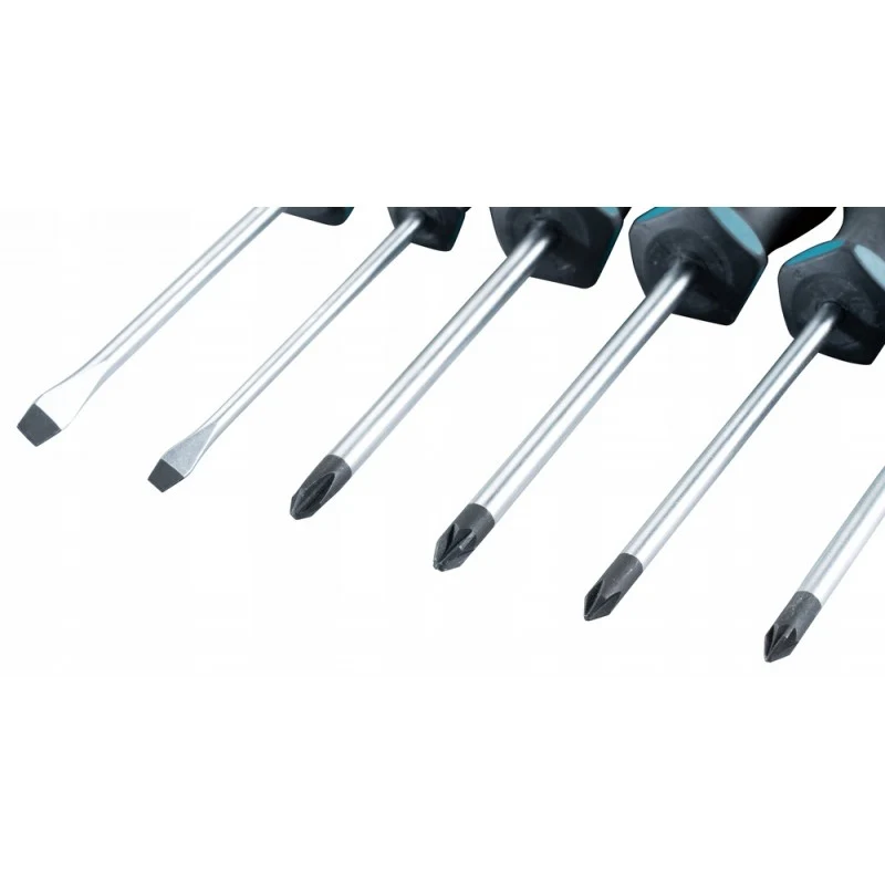 Makita Schraubendreher Schraubenzieher Set Kreuz Schlitz 6 tlg.