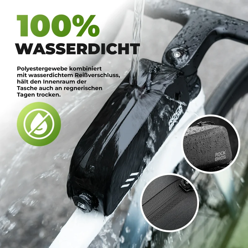 0,9L Fahrrad Oberrohrtasche Wasserdicht Drehverschluss