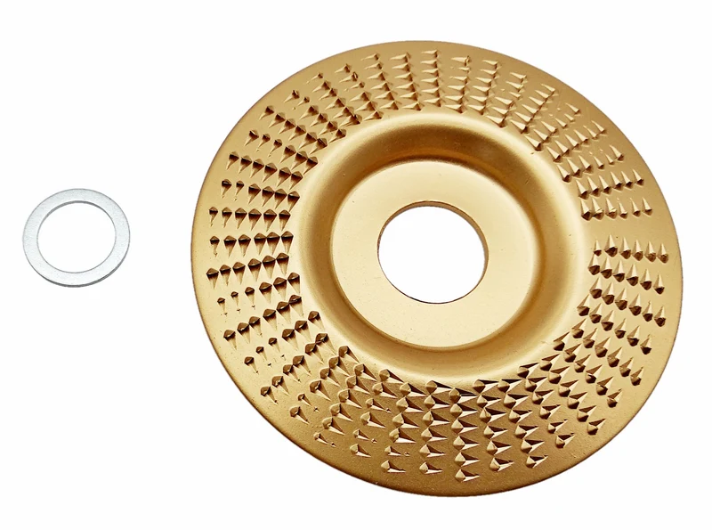 Holz Schleifteller Raspelscheibe Ø100mm Topfscheibe 22,2mm Aufnahme-Bohrung und 16mm Adapter für Winkelschleifer