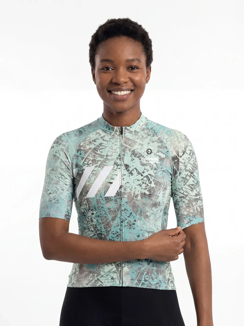 Damen-Radtrikot Urban Camo