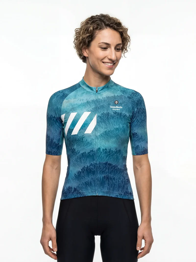 Damen-Radtrikot Liquid Terrain