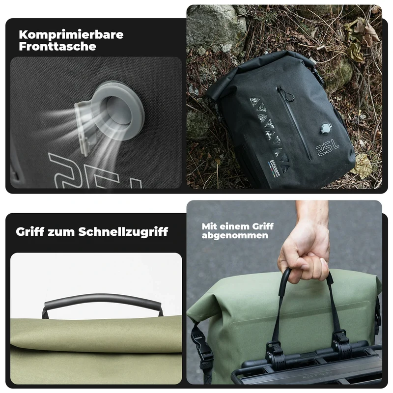 Road to Sky Gepäckträgertasche Wasserdicht Fahrradtasche für Gepäckträger
