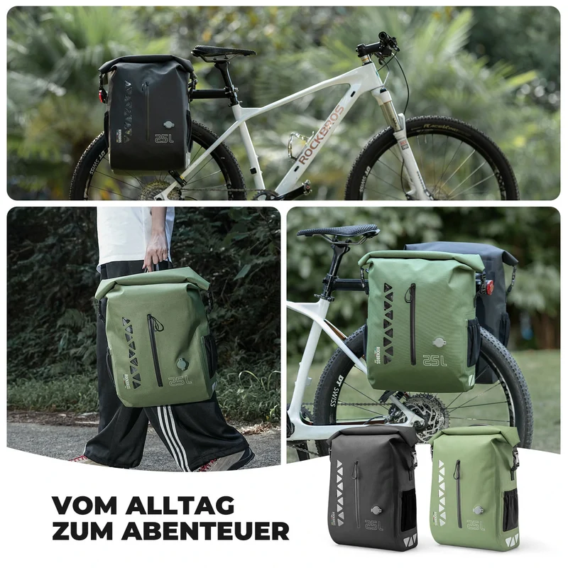 Road to Sky Gepäckträgertasche Wasserdicht Fahrradtasche für Gepäckträger