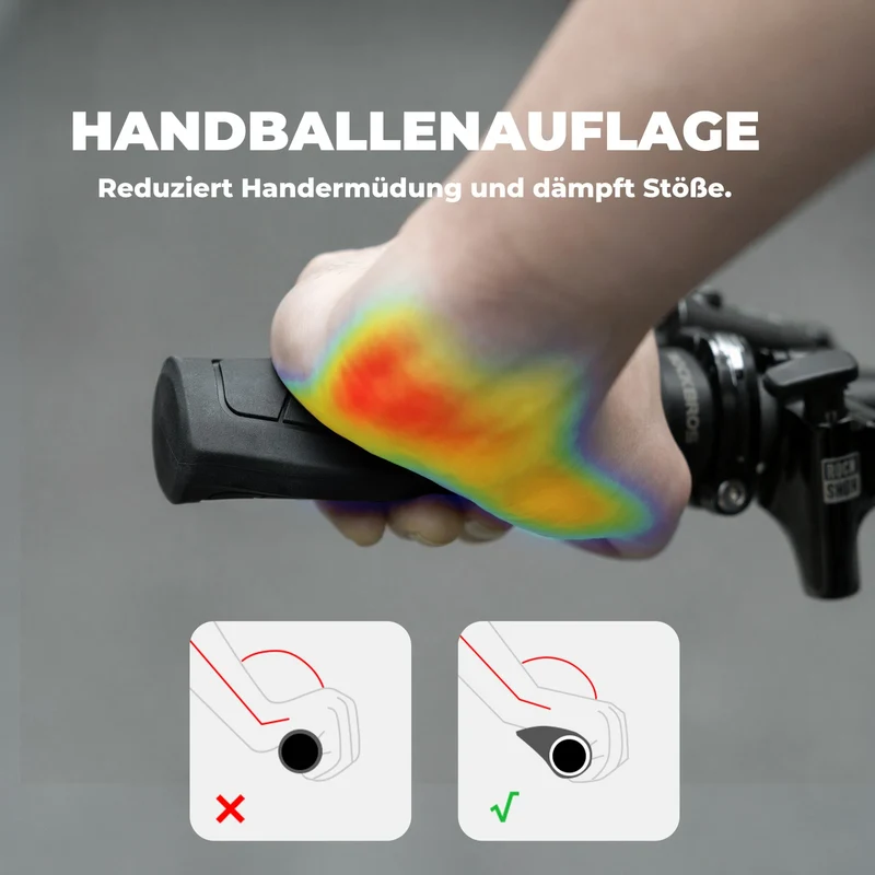Fahrrad Lenkergriffe Mit 13,5 cm Verbreiterter Handballenauflage