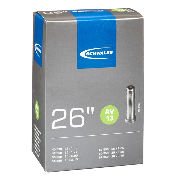 Schwalbe 26" Fahrradschlauch Unisex Erwachsene Schwarz AV13 66.04 cm