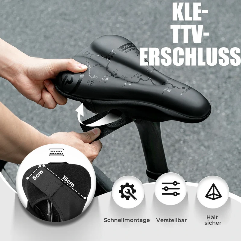 Fahrrad Sattelbezug mit Regenhülle