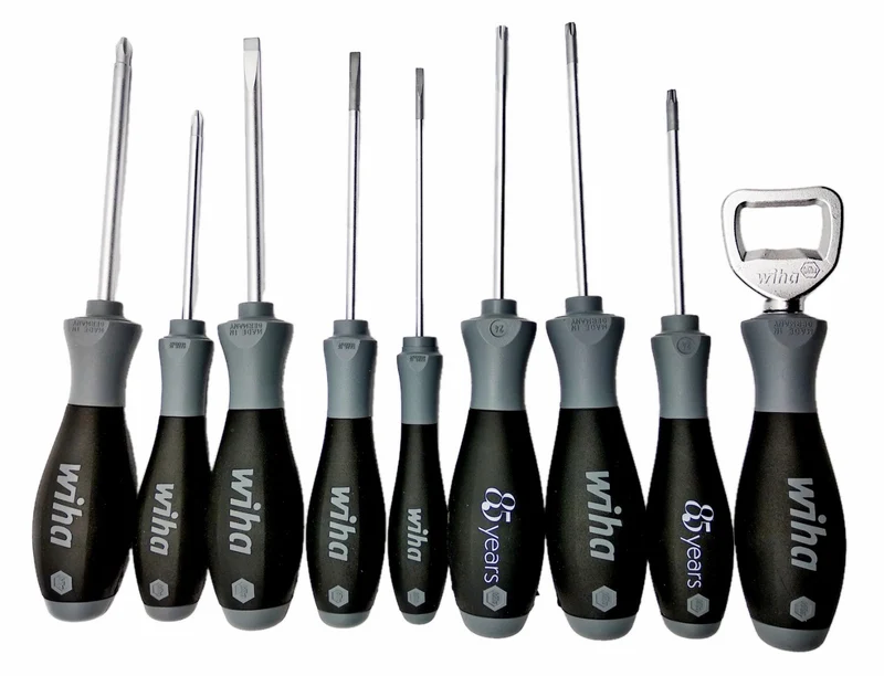 Wiha 46544 Schraubendreher Set Schlitz, Kreuz, Torx T15 T20 T25 + Flaschenöffner