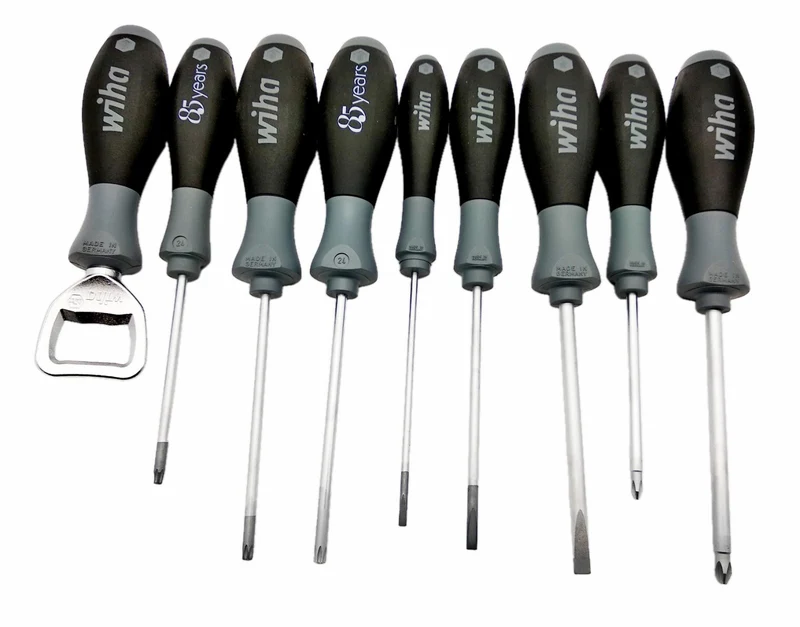 Wiha 46544 Schraubendreher Set Schlitz, Kreuz, Torx T15 T20 T25 + Flaschenöffner