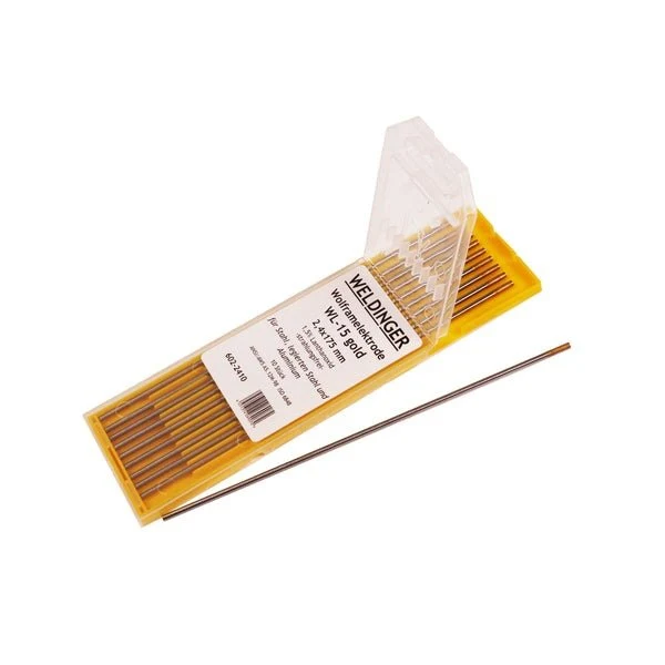 WIG-Wolframelektrode WL-15 gold 2,4 x 175 mm, 10 Stück