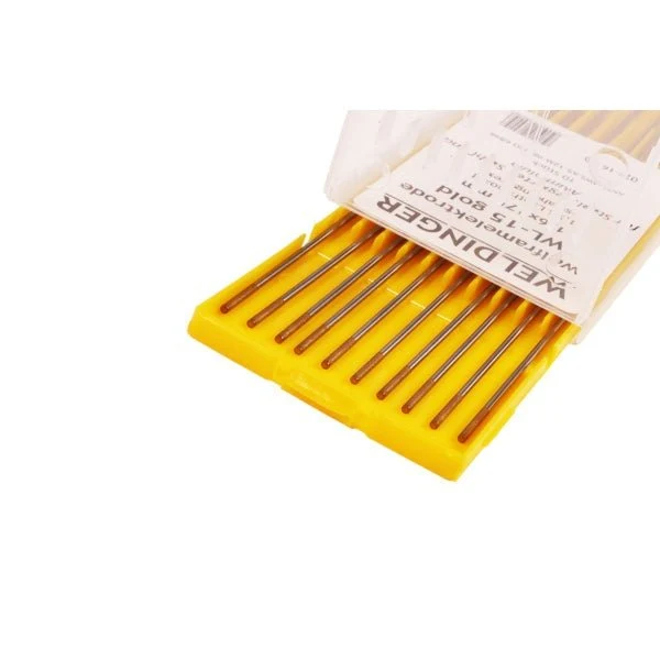 WIG-Wolframelektrode WL-15 gold 1,6 x 175 mm, 10 Stück