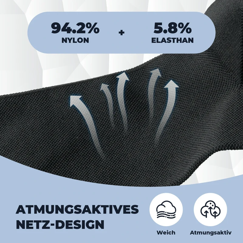 Rennrad Socken, Atmungsaktive Fahrrad Socken mit Verstärkter Ferse & Rutschfestem Schaft 2 Paar