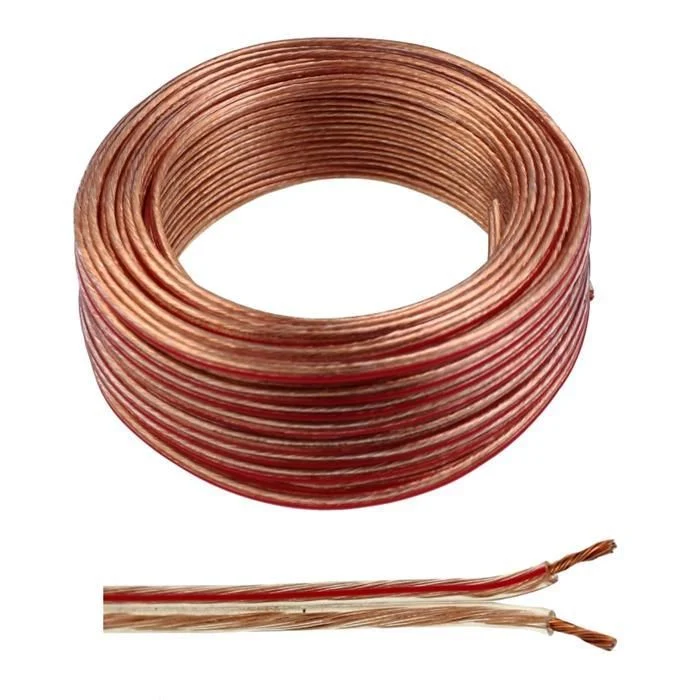 Lautsprecherkabel 2x 1.5mm² 100mTransparent Audiokabel Boxenkabel