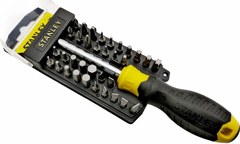 35tlg Stanley Multibit Schraubendreher Bit Set Torx,Kreuz,Schlitz,Innensechskant