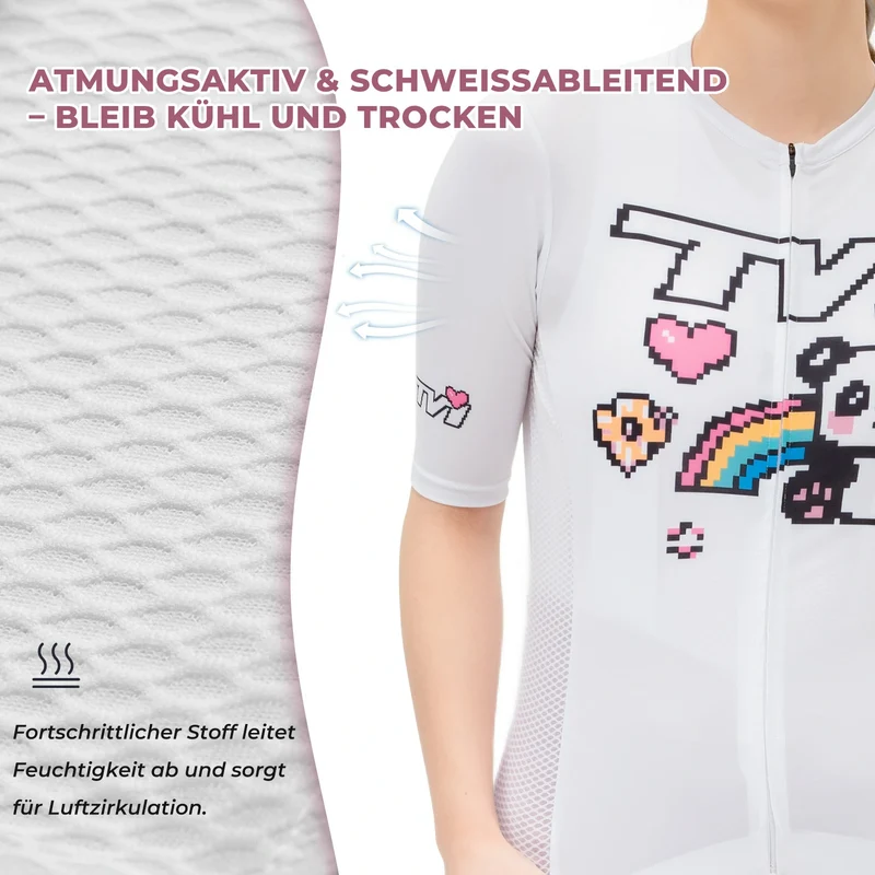 TVI Damen Radtrikot Kurzarm mit 3 Taschen