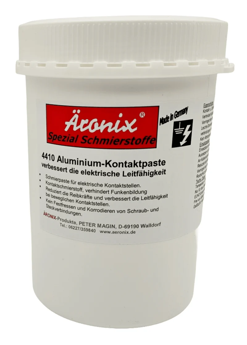1000g ( 1Kg ) Äronix synthethische Aluminium Profi Kontakt Paste 4410 Elektrik Elektro Elektronik Montage verbessert die elektrische Leitfähigkeit und schützt vor Korrosion ALU