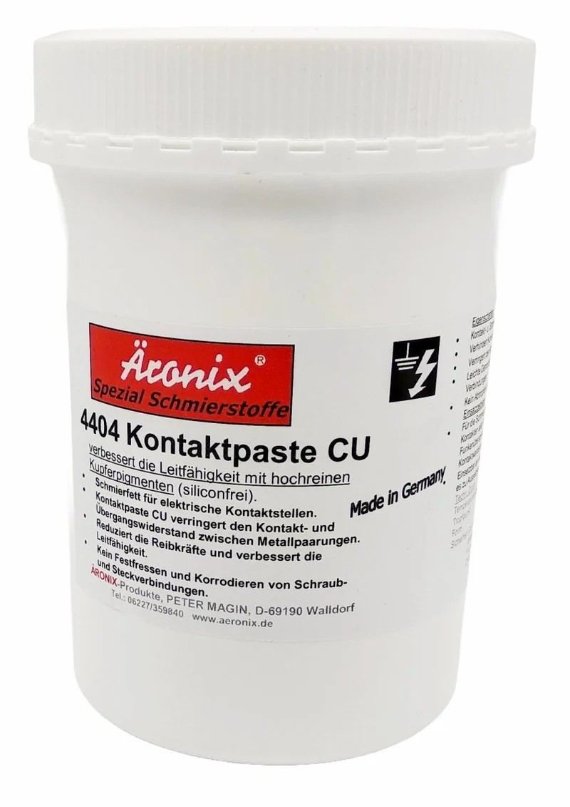 1000g Äronix 4404 synthetische Kupfer Kontaktpaste CU -30°C bis +200°C Kontakt Paste verbessert die elektrische Leitfähigkeit und schützt vor Korrosion Elektro Elektronik Montage Modellbau
