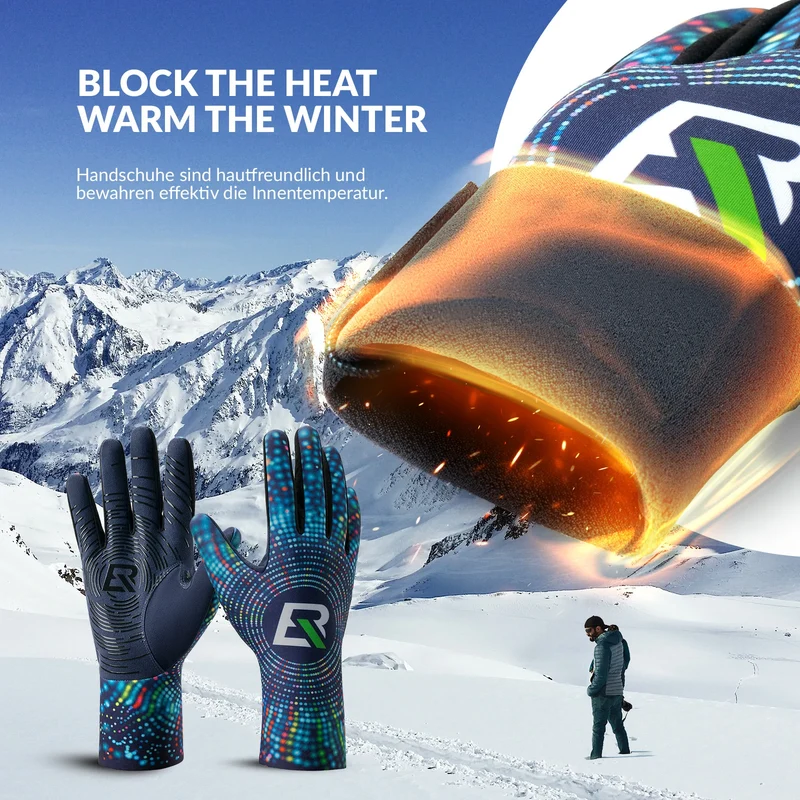 Fahrradhandschuhe Herbst und Winter Vollfinger-Handschuhe Elastische Anti-Rutsch