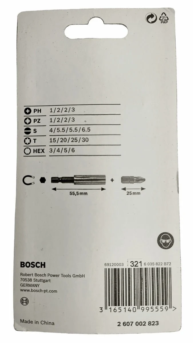 Bosch 21-tlg Schrauberbit-Set Sortiment Snap-hook hellgrün mit Karabiner