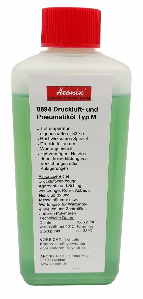 (42€/L) 250ml Äronix ÄROlube 8894 Spezial Druckluft Pneumatik Öl mineralisch –33°C ölen Öler Pneumatiköl Druckluftöl für Druckluftwerkzeuge