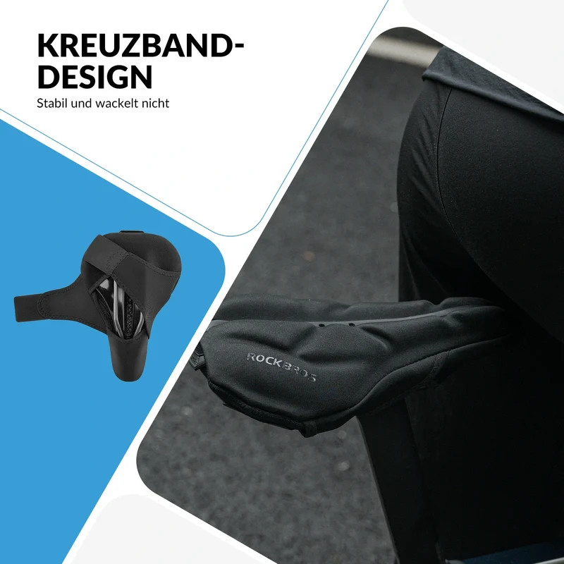 Sattelbezug Fahrrad, weicher Gelüberzug Sattelschutz für Fahrradsitz (26,5 x 18,5 cm)