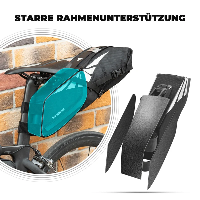 Fahrrad Satteltasche 100% Wasserdicht 8L mit Reflektoren
