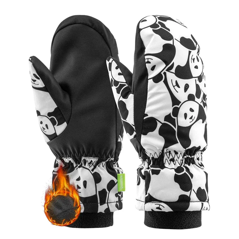 Qunature Kinder Handschuhe Winddicht Wasserdicht Warm für Schnee und Ski