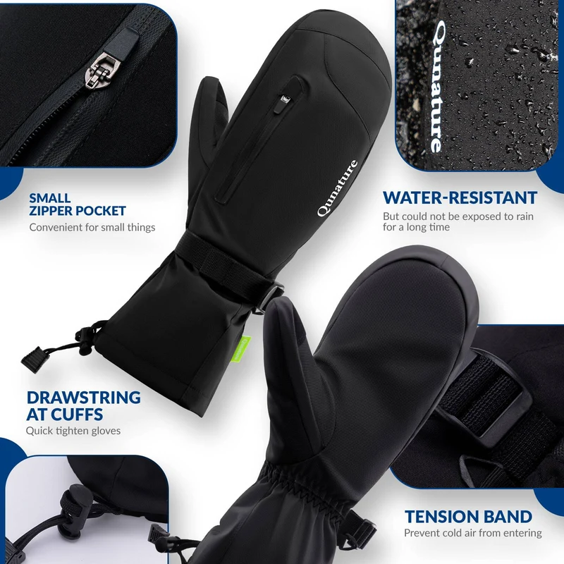 Qunature Winter Skihandschuhe für Herren & Damen