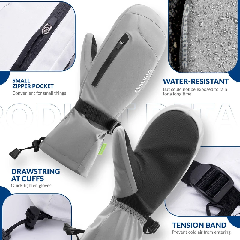 Qunature Winter Skihandschuhe für Herren & Damen