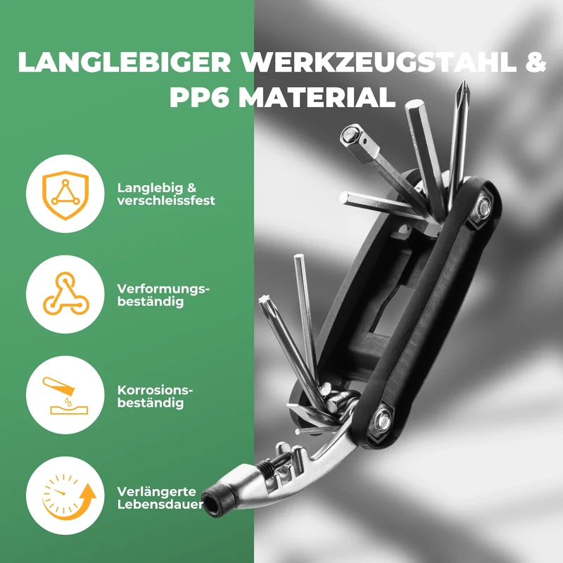 Fahrrad Multifunktionswerkzeug Flickzeug Multitools Set 12 in 1