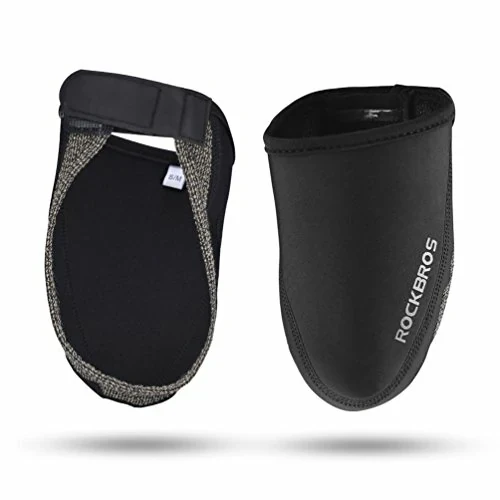 Halb Überschuhe Fahrrad Shoecover Wasserabweisend Winddicht Überzieher Schwarz (für 39-45)