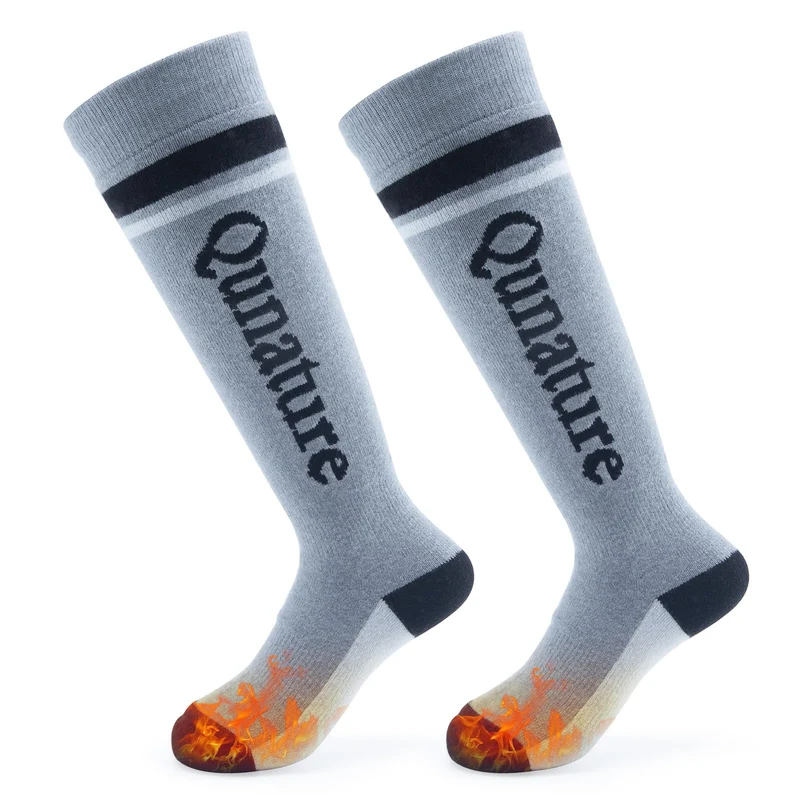 Qunature Skisocken Kinder Thermosocken 1 Paar für Winter-Sports aus Merinowolle