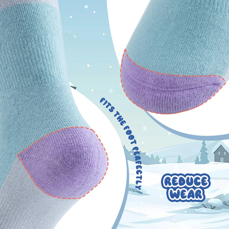 Qunature Jungen Skisocken Kinder Thermosocken