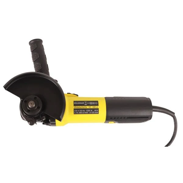 Winkelschleifer WS-1400el Ø 125 mm Drehzahlregelung Konstantelektronik 4 m Kabel WELDINGER