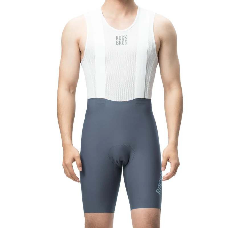Herren Radlerhose mit Träger Gepolstert, Fahrradhose Kurz, Atmungsaktive schnelltrocknende