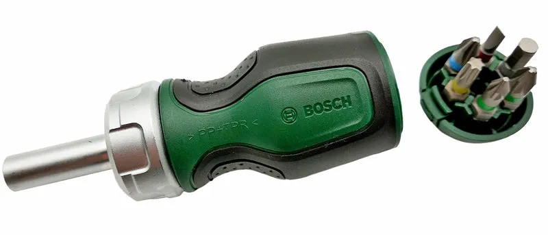 7-tlg. Bosch Multibit Schraubendreher Ratsche Bit-Set Torx Kreuz Schlitz Innensechskant kompakt