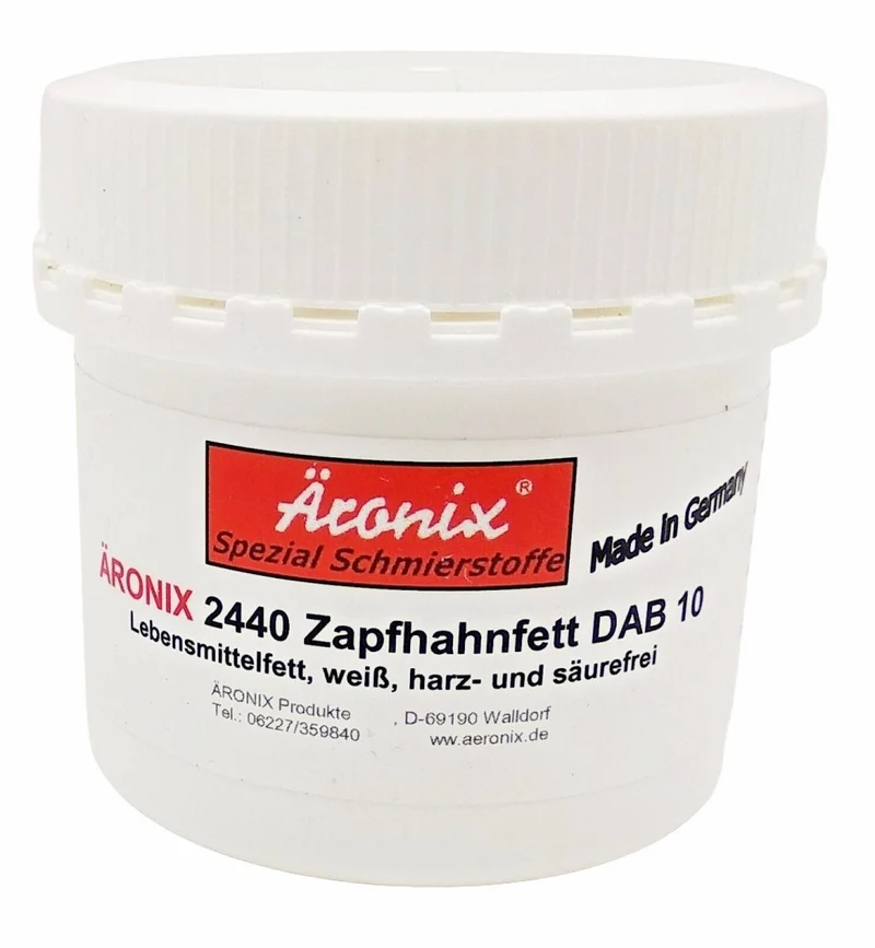 (76€/1L) 250ml Äronix Zapfhahnfett 2440, Zapfanlage, Hahnfett, Armaturen Fett, Schankhahnfett, Eismaschine, zugelassen nach NSFH1, Lebensmittel,