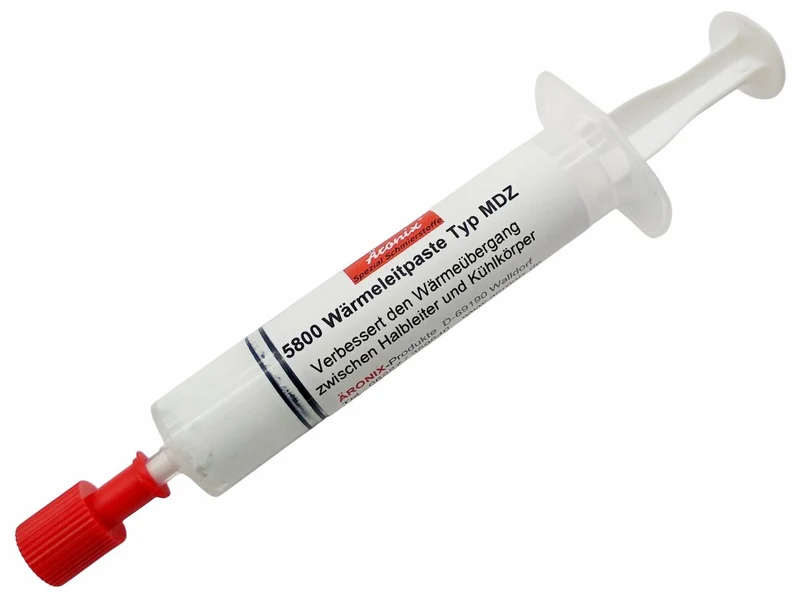 (2000€/1Kg) 5g Äronix Wärmeleitpaste 5800 Typ MDZ in der Spritze, bis 200°C für CPU, GPU, IC,Chip, Prozessor, Kühler, Kühlkörper, MOSFET