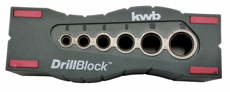 kwb Bohrhilfe Bohrschablone 4-12 mm, für rechtwinklige,gerade, präzise Bohrungen